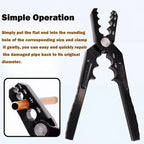 Manual Copper Tube Rounder Flat Tube Repairer Pliers Pipe Rounding Plier with 6 Hole Multifunctional Tube Rounder Tool for 1/4" 3/8" 1/2" 5/8" 3/4" 7/8" Copper Tube Aluminum Thin Walled Iron Pipe outdoorfun
