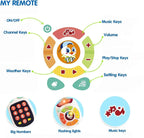 Baby Remote Control Toy, 20 Unique Learning Remote Buttons, Plays Baby Music Tunes, Flashing Lights, Early Educational Baby Christmas Birthday Stuffer, back to school [Sold 613 units]