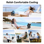 DIGIX Rechargeable USB Desk Fan for Bedroom, 100 Speeds, 360° Rotation, Wall Mounted Design Small Portable Table Fan with LED Display, Quiet Personal Desktop Cooling Fans for Home Office