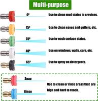 Turbo Nozzle for Pressure Washer with 1/4'' Quick Connect, 7 Nozzle Tips, 3600 PSI - Universal Fit, ChristmasGift [Sold 711 units]