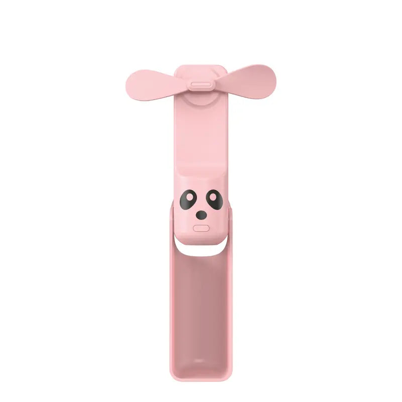 Pink Foldable Handheld Fan - USB-Powered Compact Rechargeable Portable Fan with Wired Mobile Power Bank Charger for Desktop Use, Fan Portable, Portable Fans