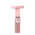 Pink Foldable Handheld Fan - USB-Powered Compact Rechargeable Portable Fan with Wired Mobile Power Bank Charger for Desktop Use, Fan Portable, Portable Fans