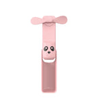 Pink Foldable Handheld Fan - USB-Powered Compact Rechargeable Portable Fan with Wired Mobile Power Bank Charger for Desktop Use, Fan Portable, Portable Fans