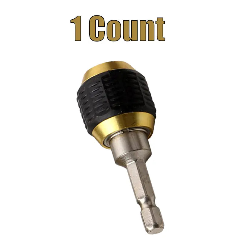 Quick-release bit holder,Self-locking Drill Bit Holder,1/4 Inch Hex Shank Extension Rod Screwdriver Bit Holder Set Quick Release Chuck Adapter Connector for Power Drill Tool（1,000+ sold）