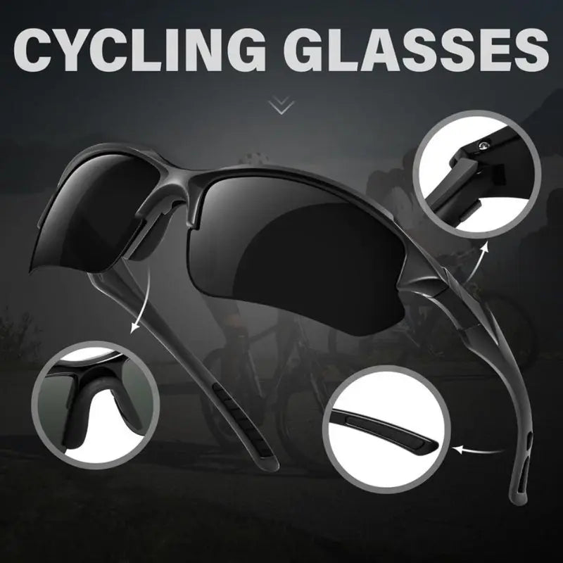 2026 New Unisex 4-Pack Polarized Windproof Sports Outdoor Sunglasses, Outdoor Sports Eyewear, Accessories for Car, Sunglasses for Women, Ideal for Baseball, Running