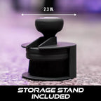 Tire Shine Applicator Brush, Automotive Tire Dressing Applicator Brush, Storage Stand Included for Detailing and Car Wash Kit, Black, 2.3 Inch Diameter