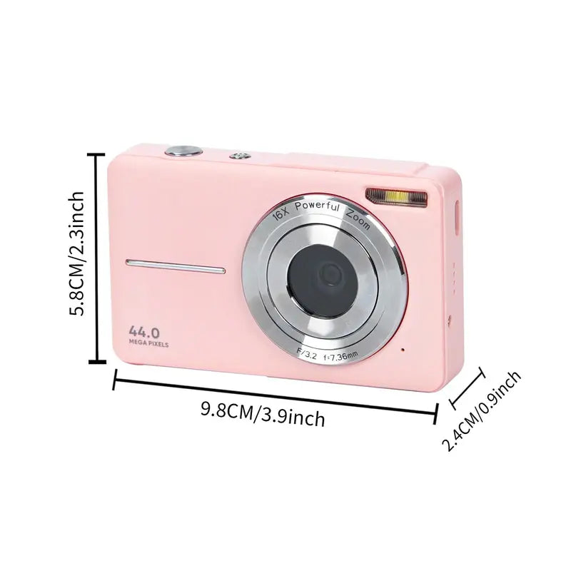 Mini Digital Cameras with 2.4 Inch Screen, Portable FHD 1080P High Definition Screen Cameras, Mini Vintage Compact Digicam for Vlogging, Photography & Video, Camera Electronics, Beginner Digital Camera, Autofocus Selfie Camera, Men Gifts