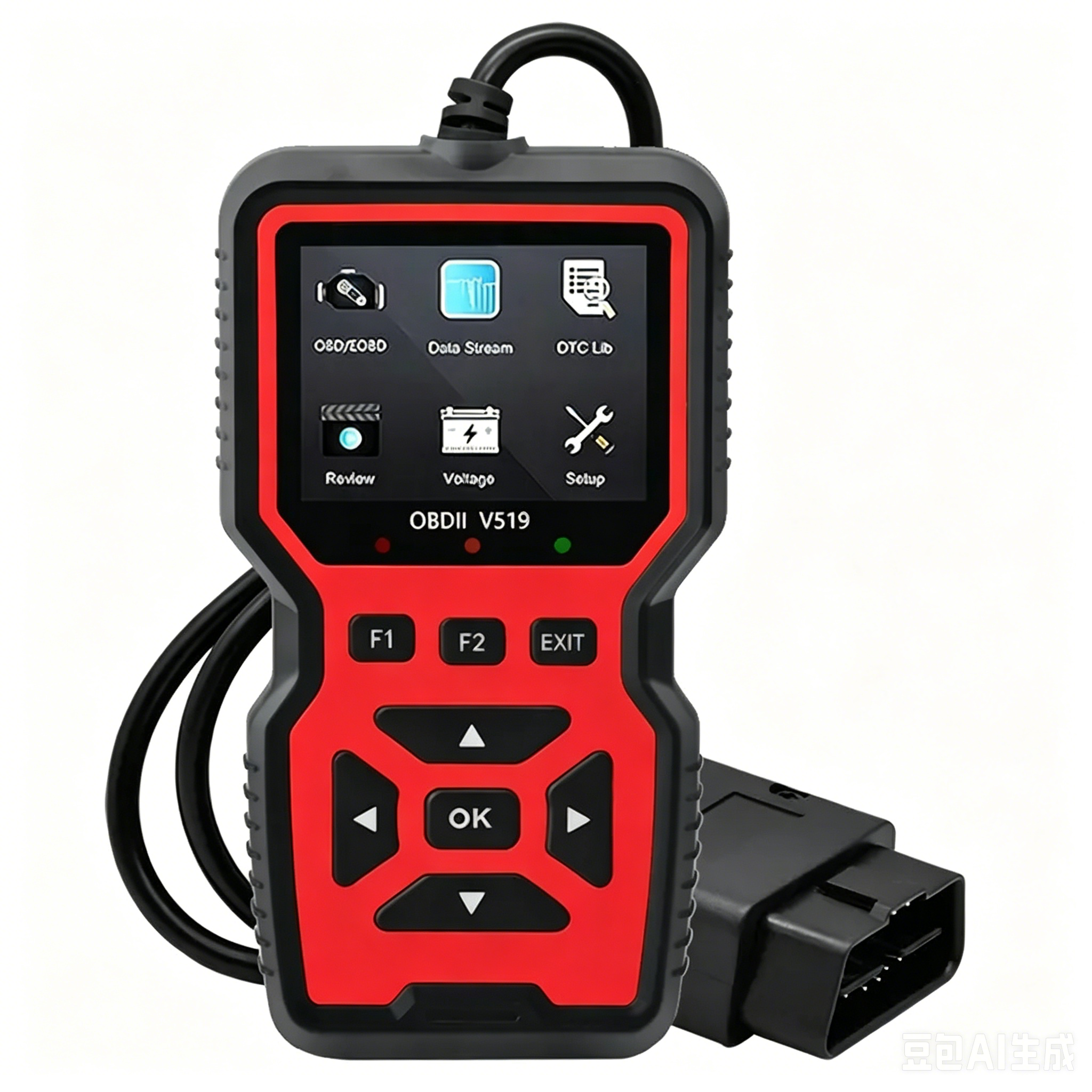 Car OBD2 Scanner Diagnostic Tool, Car Voltage Tester Engine Fault Code Scanner, Charging Tester Diagnostic Tool for OBDII-V519, Gifts, Repair, Digital Automotive Battery Relay Tester, OBD Port, Car Circuit Tester, Car Scanner Fixed