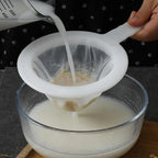 Ultra Fine Mesh Strainer Nylon Food Juice Strainer Yogurt Mesh Sieve Plastic Mesh Colander with Handle Mini Brine Shrimp Separation Net for Kitchen Utensils