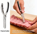BBQ Rib , Rib Membrane Remover Stainless Steel Tool Kit, with Arc Clamp & Non-Slip Grip, Ergonomic Design for Easy Membrane Removal, Dishwasher Safe BBQ Accessories