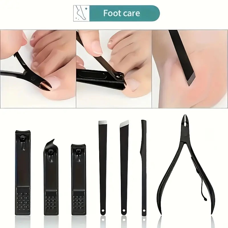 24pcs Professional Nail Clippers Kit - Razor-Sharp Blades For Precise Cutting, DurableAnd Long-Lasting Construction For Both Fingernail And Toenail Trimming Needs -Quality Nails At Home With Essential Tools For Complete Pedicure Care