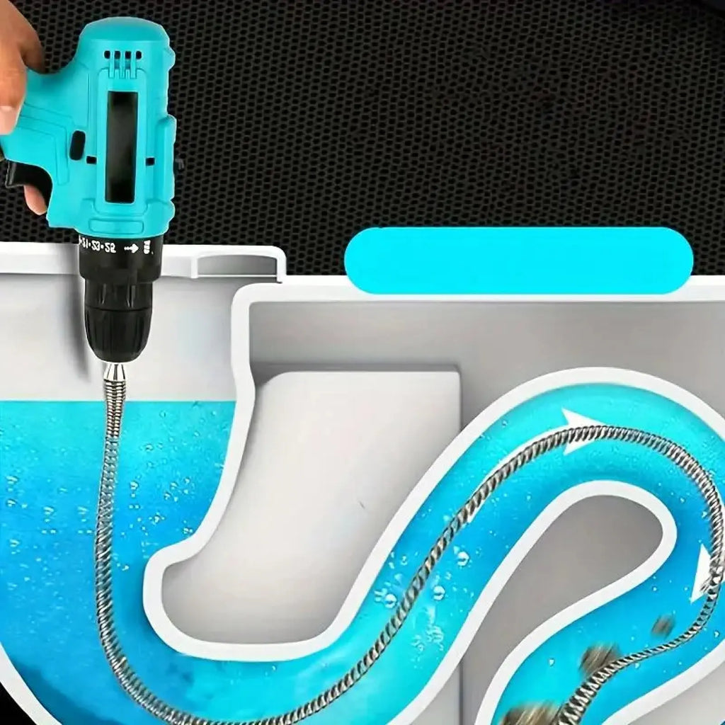 Electric Pipe Dredging Device without Machine, 1 Count Toilet Clog Dredging Tool, Kitchen Sewer Dredging Tool, Bathroom & Toilet Cleaning Supplies, Plumbing Tool [Sold 728 units]