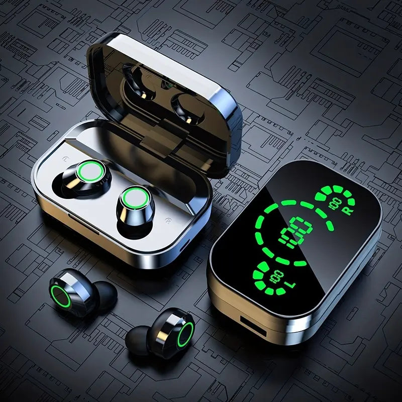 Wireless Earbuds Stereo Headset, Sport Headphones with Touch Control, Lightweight Wireless Earbuds, Bluetooth-compatible Earphones with Charging Case Included, Sports Wireless Earbuds