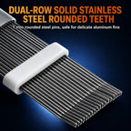 AC Fin Comb and Condenser Fin Straightener Cleaner, Durable Stainless Steel Evaporator Radiator Repair Tool, Adjustable Air Conditioner Fin Cleaning Brush for Home and Car AC Units [Sold 572 units]