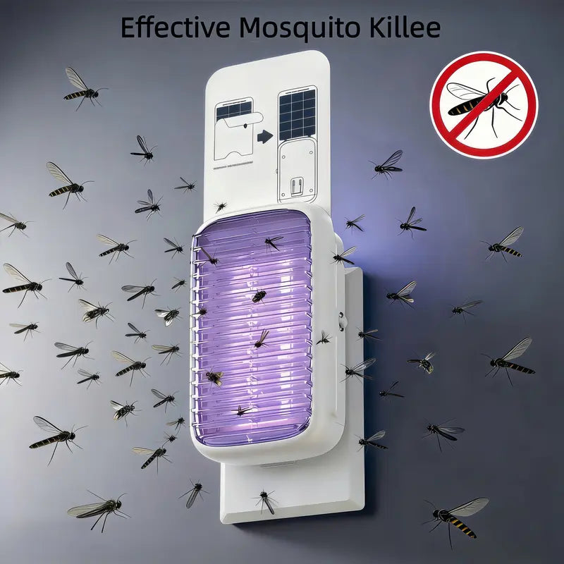 Household UV Mosquito Killer Lamp Plug-in Electric Shock Sticky Trap Dual Action Design Safe Chemical-Free Indoor Outdoor Use summerwins