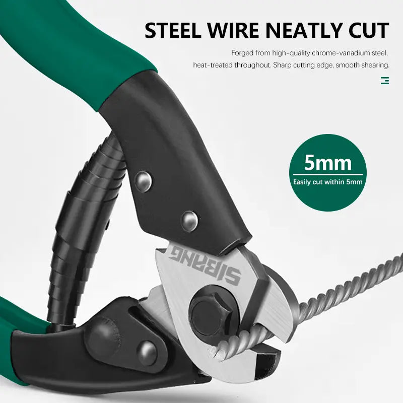 Steel Wire Rope Cutter with Plastic Handle, Efficient Cutting, Rebound Design Lever Principle, Safety Lock Hook, Heavy Duty Wire Cutters, Industrial Cable Cutting Tool, Cable Cutters [Sold 574 units]