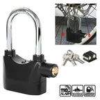 110 dB Alarm Hanging Padlock, Outdoor Stainless Steel Door Lock with Alarm and 3 Keys, High-Security Padlock for Garages, Fences and Storage Units, Heavy Duty Lock, Secure Lock, Sturdy Lock