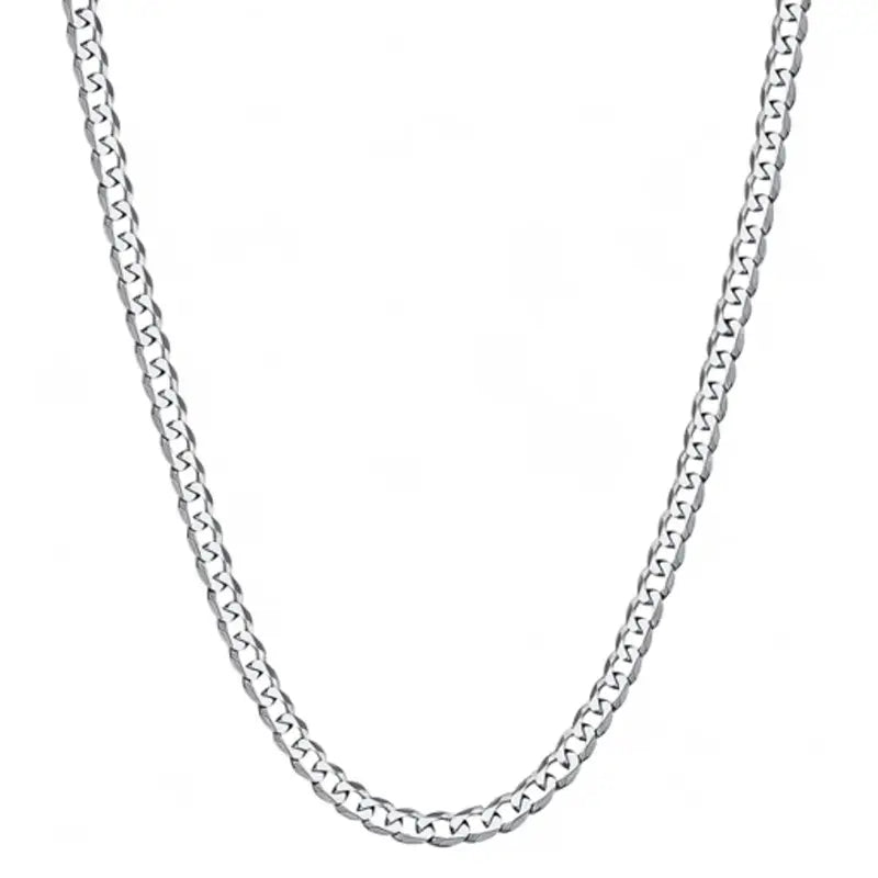 Cuban Link Chain Necklace, Unisex Stainless Steel Miami Fashion Jewelry