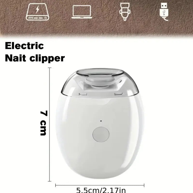 2 in 1 Electric Polishing Automatic Nailclipper, Electric Nail Trimmer with 2Adjustable Speeds, Nail Timmer forseniors, Kids