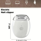 2 in 1 Electric Polishing Automatic Nailclipper, Electric Nail Trimmer with 2Adjustable Speeds, Nail Timmer forseniors, Kids