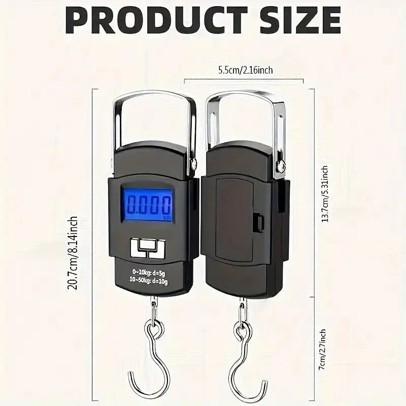 Digital Hanging Fish Scale, Practical Heavy-Duty Stainless Steel Hook Scale for Freshwater & Saltwater Fishing, Weighing Scale [Sold 673 units]