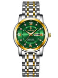Women's Rhinestone Decor Round Dial Watch, Quartz Wristwatch, Fashionable Watches, 30M Waterproof Luminous Watch with Date Display Function, All-match Gift with Box, Analog Watch [Sold 638 units]