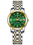 Women's Rhinestone Decor Round Dial Watch, Quartz Wristwatch, Fashionable Watches, 30M Waterproof Luminous Watch with Date Display Function, All-match Gift with Box, Analog Watch [Sold 638 units]