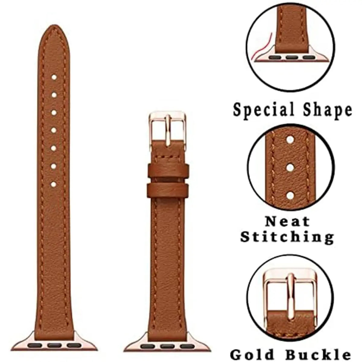 Women's Leather Strap for Apple Watch Series Ultra/se/xd-1, Multiple Sizes Available, Smartwatch Accessories