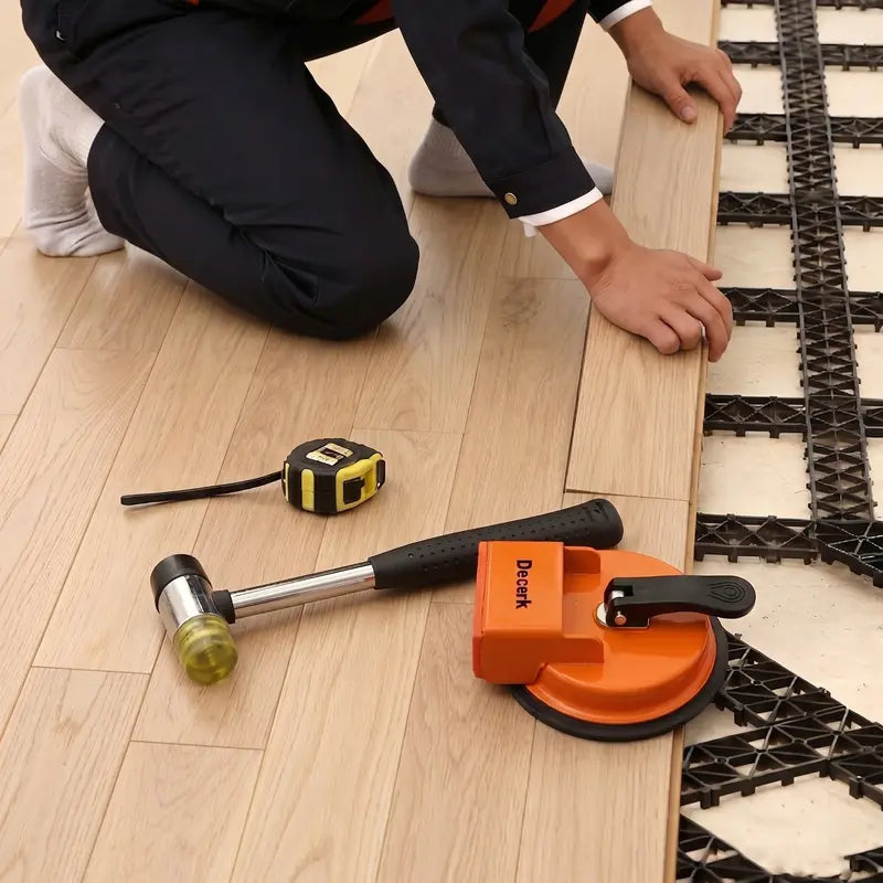 Floor Gap Fixer Tool fathers day gift Suction Cup Gap Puller with 2 Reusable Sticky Pads & Rubber Mallet, Heavy Duty Repair Tool, Laminate Flooring Tools, Vinyl Floor Repair Kit, Gap Tool