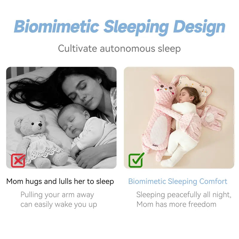Giraffe Baby Soothing Pillow, Ultra-Soft Cotton Snuggle Sleep Cushion for Newborns, 3 Adjustable Modes with Remote, Maternity Support, Perfect Baby Shower & Birthday Gift Box