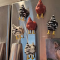 Cartoon Chicken Design Fridge Magnet, 3 Counts/set Cute Refrigerator Decorating Magnets, Personalized Refrigerator Magnet for Kitchen or Office Whiteboard, Magnetic Refrigerator Magnets   [Sold 897units]