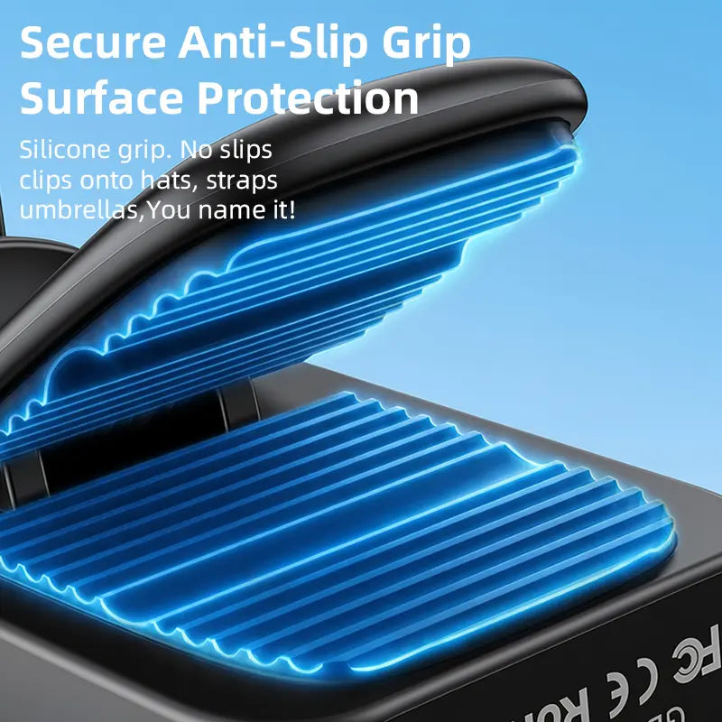 Mini Portable Handheld Clip Fan 3-in-1 Rechargeable 3000mAh Battery, 5 Speeds, 180° Adjustable Airflow, USB Cooling, Perfect for Travel, Office, and Personal Use - Protection