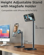 Cooper MagStand - MagSafe Height Adjustable iPhone Holder for Desk, MagSafe Cellphone Mount for iPhone 17/16/15/14/13/12, Strong Magnetic Cell Phone Stand