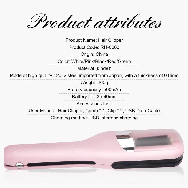Automatic Electric Hair Clipper, Multifunctional Type-c Rechargeable Hair Split End Clipper, Portable Wireless Cordless Trimmer, Hair Care Tool
