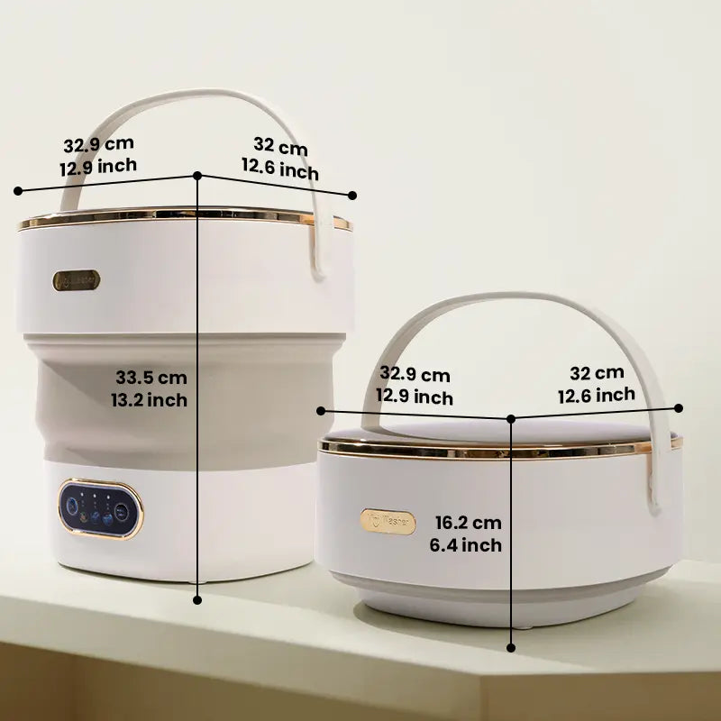 13L Portable Folding Washing Machine - Large-Capacity Foldable Design for Bedrooms, Hotels, Camping, and Small Clothing