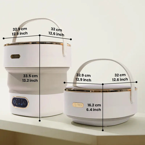 13L Portable Folding Washing Machine - Large-Capacity Foldable Design for Bedrooms, Hotels, Camping, and Small Clothing