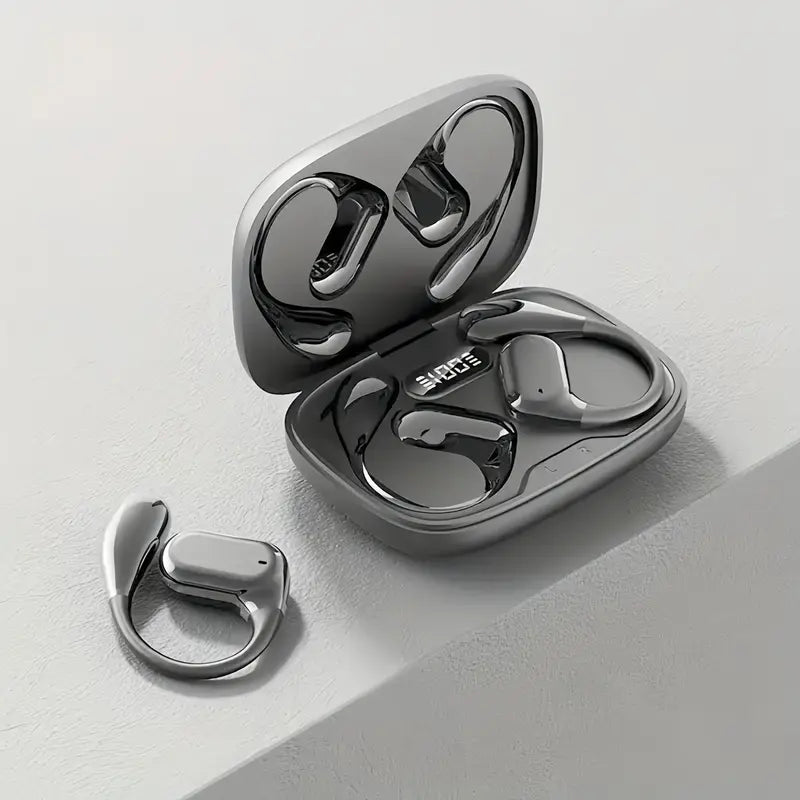 Wireless Earphone, Wireless Bt Earphones, Open-Ear Design Earphone , Noise-Cancelling Headphone with Touch Control for Gaming & Sports, Volume Control Headset, USB Charging Headset, Sport Headphones, Noise Cancellation Headphones   [Sold 1000+ units]