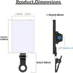 Clip-On Selfie Light, Selfie LED Lights, 60-LED Cell Phone Fill Light, CRI 95+ with 3 Dimmable Light Modes and 10-Level Brightness Adjustment, Rechargeable Clip Fill Video Light, Cellphone #GLOBAL PICKS