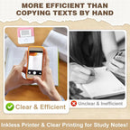 Mini Sticker Printer, Portable Inkless Sticker Maker, Pocket Photo Printer, Thermal Printer Label Maker with 5rolls Paper, Portable Handheld Printer, for Pictures, Photos, Journals, DIY, Label Printing, Compatible With IOS&Android