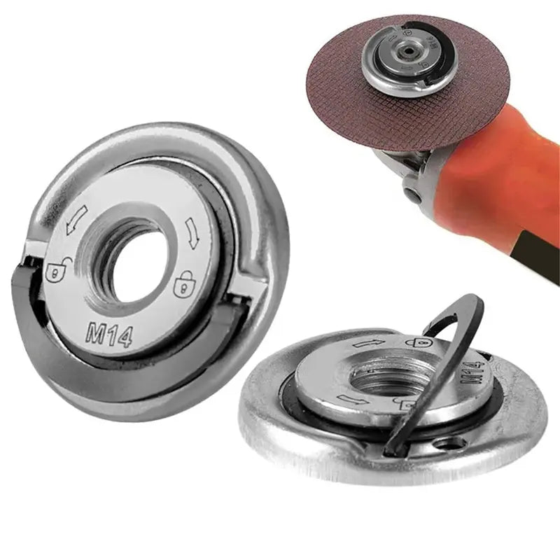 Angle Grinding Tool Flange Nut, 1 Count M14 Quick Clamping Nut, Angle Grinding Tool Flange Locking Nut, Power Tool Accessories for Replacement & Fixing Cutting Disc Grinding Cutting Blade [Sold 534 units]