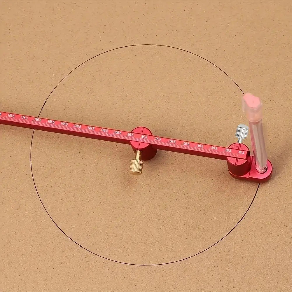 Woodworking Measuring Ruler, 1 Count Aluminum Alloy Measuring Ruler, Scribing Circle Ruler, Professional Hand Measuring Tools for Woodworking, Bowls and Lathe Work, Measuring Instrument [Sold 358 units]