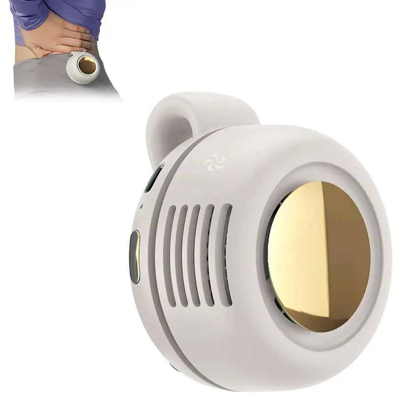 Mini Bladeless Fan. Portable, rechargeable, and silent. Features 3 adjustable speeds, a rotating body, and versatile use as a handheld, waist-mounted, or phone cooling fan. Ideal for outdoor travel,Perfect Gift