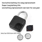Fingerprint Padlock, Locker Lock, Keyless Padlock Outdoor Fingerprint Lock Combination Gate Locks for Gym Storage - Black Waterproof, Door Lock with BLE [Sold 237 units]