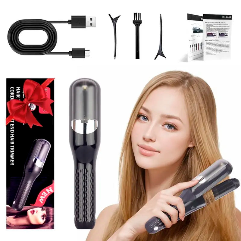 Automatic Electric Hair Clipper, Multifunctional Type-c Rechargeable Hair Split End Clipper, Portable Wireless Cordless Trimmer, Hair Care Tool