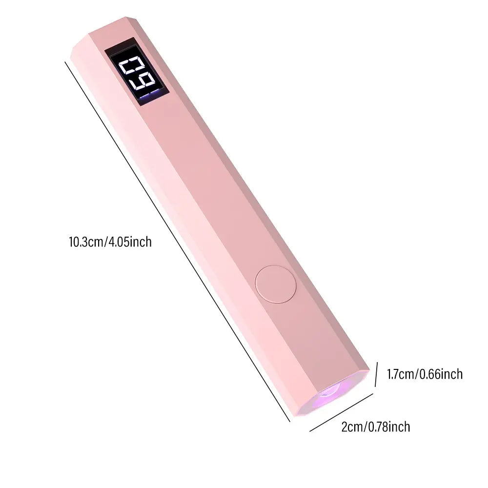 Portable Nail Lamp, UV Nail Lamp, Rechargeable Gel Polish Curing Light with Digital Display, Two Timer Settings, Personal Nail Care Tool for Home Salon Nail Art, Diy Manicure, At Home Manicure, Diy Nails [Sold 537 units]
