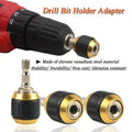 Quick-release bit holder,Self-locking Drill Bit Holder,1/4 Inch Hex Shank Extension Rod Screwdriver Bit Holder Set Quick Release Chuck Adapter Connector for Power Drill Tool（1,000+ sold）
