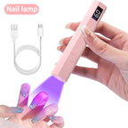 Portable Nail Lamp, UV Nail Lamp, Rechargeable Gel Polish Curing Light with Digital Display, Two Timer Settings, Personal Nail Care Tool for Home Salon Nail Art, Diy Manicure, At Home Manicure, Diy Nails [Sold 537 units]