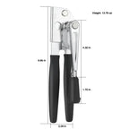 Manual Can Opener with Soft Handles,Commercial Can Openers Heavy Duty, Ergonomic Easy-Turn Crank for Seniors,Industrial Can Opener for Restaurant