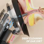 E80 Upgraded 2-in-1 Ear Wax Removal Kit with Built-in Waste Tank, Rechargeable Water Spray, 4 Pressure Settings - Safe & Effective Ear Canal Irrigation System for Earwax Removal