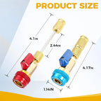 R134A Valve Core Quick Remover Installer, High Low Pressure Valve Core Remover Tools Kit for R13A Refrigerant Air Conditioner System Fathers Day Gifts